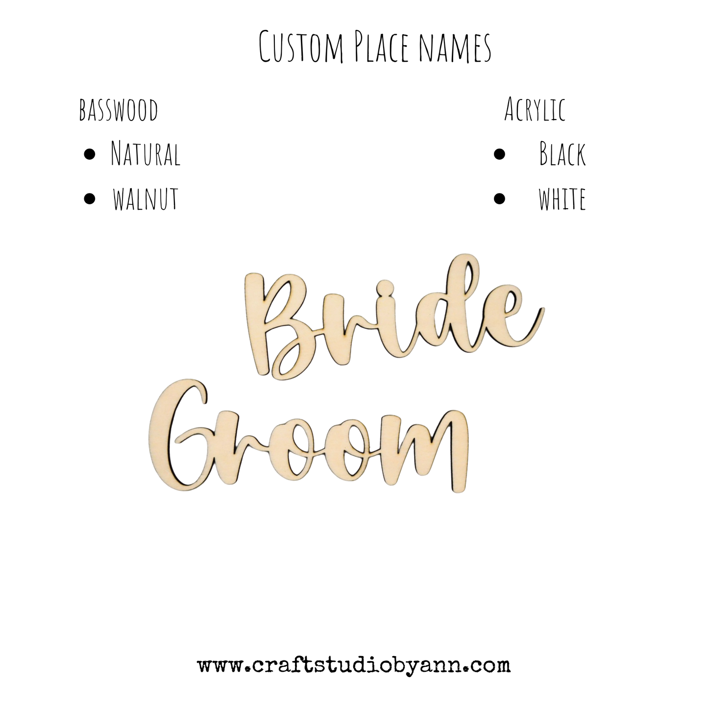 Personalized Wooden Place Card