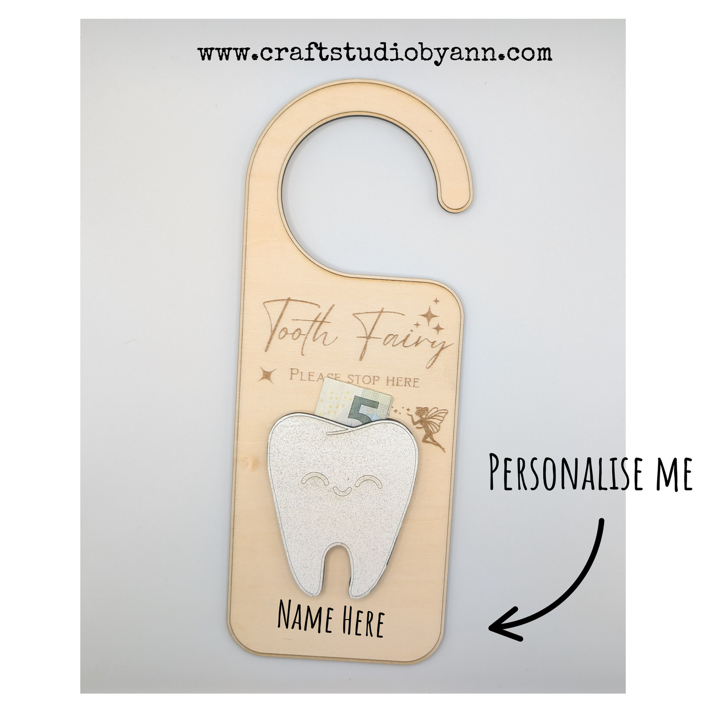 Tooth Fairy Door Hanger – Personalised