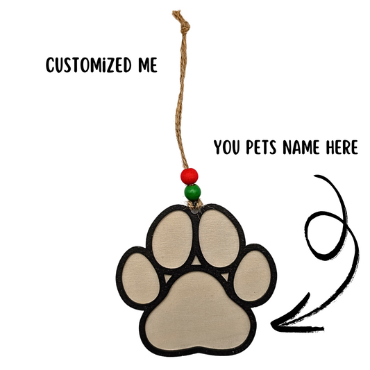 Doggy Paw Christmas Ornament