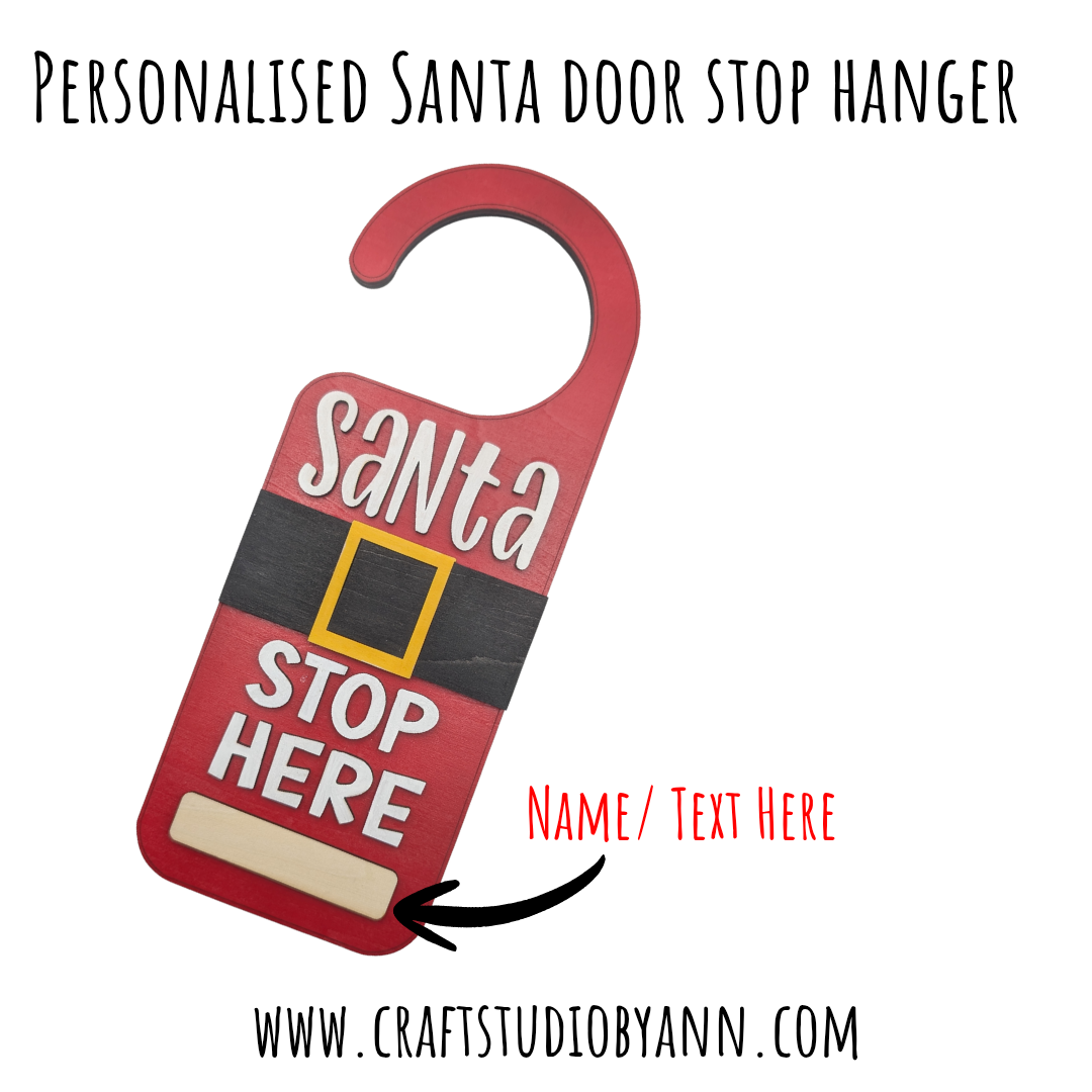 "Santa Stop Here Door," Hanger