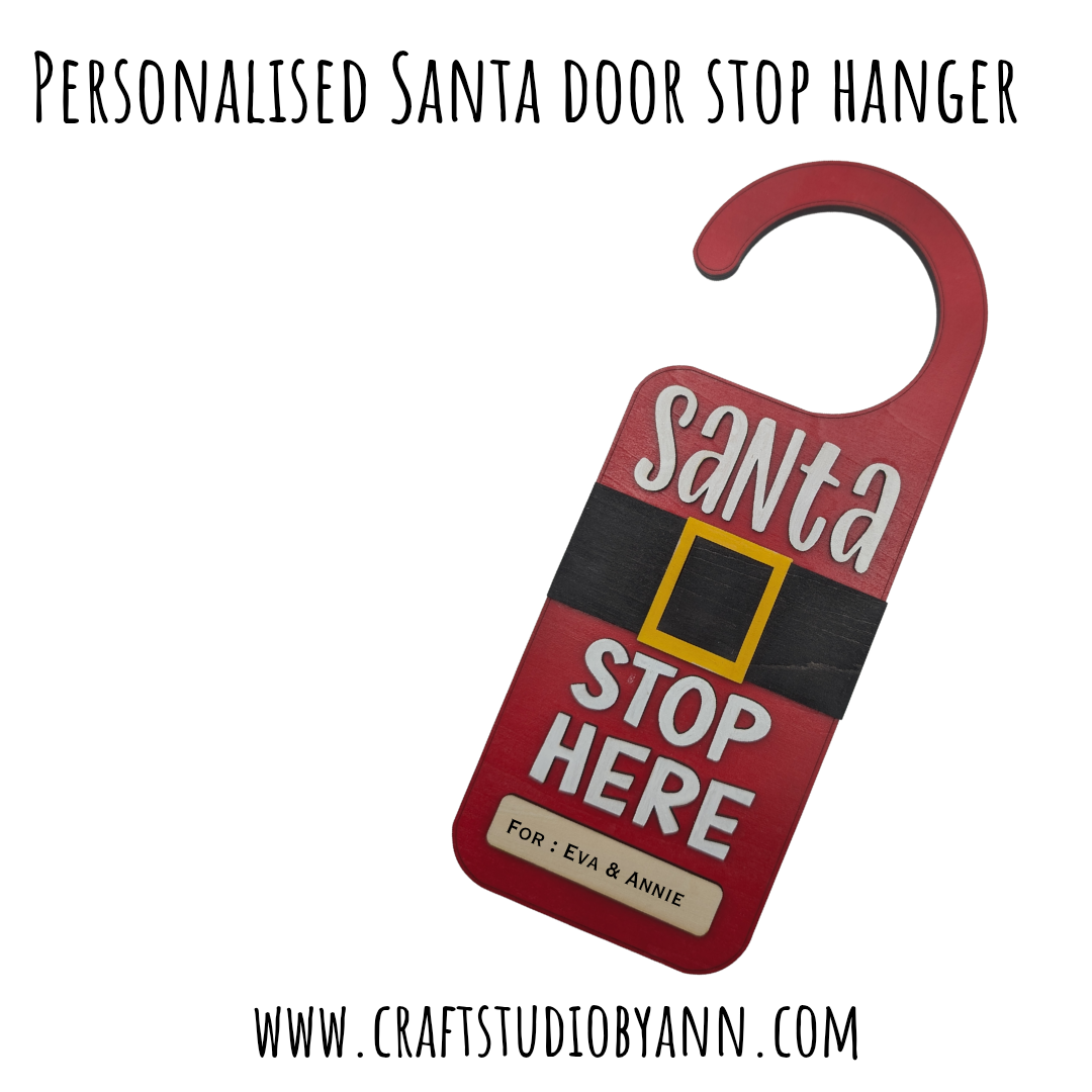 "Santa Stop Here Door," Hanger