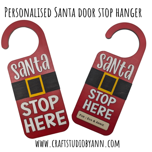 "Santa Stop Here Door," Hanger