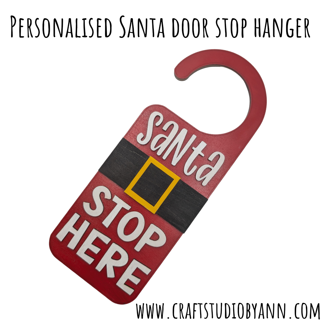 "Santa Stop Here Door," Hanger